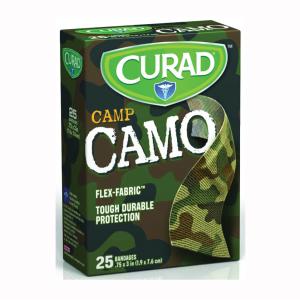 Curad Kids Adhesive Bandages, Green Camouflage, 3/4" X 3"