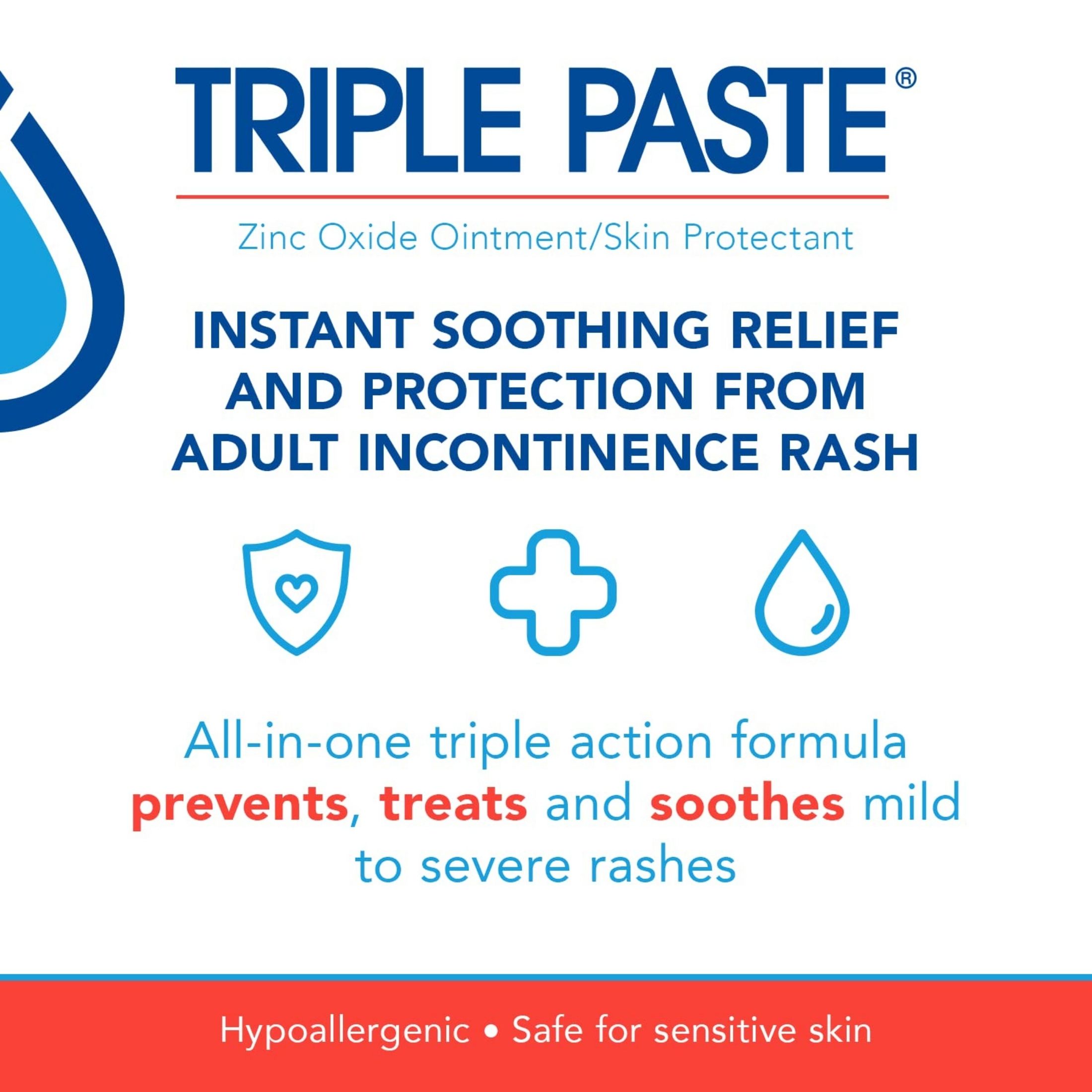 Triple Paste Adult Incontinence Rash Treatment - 8 Oz