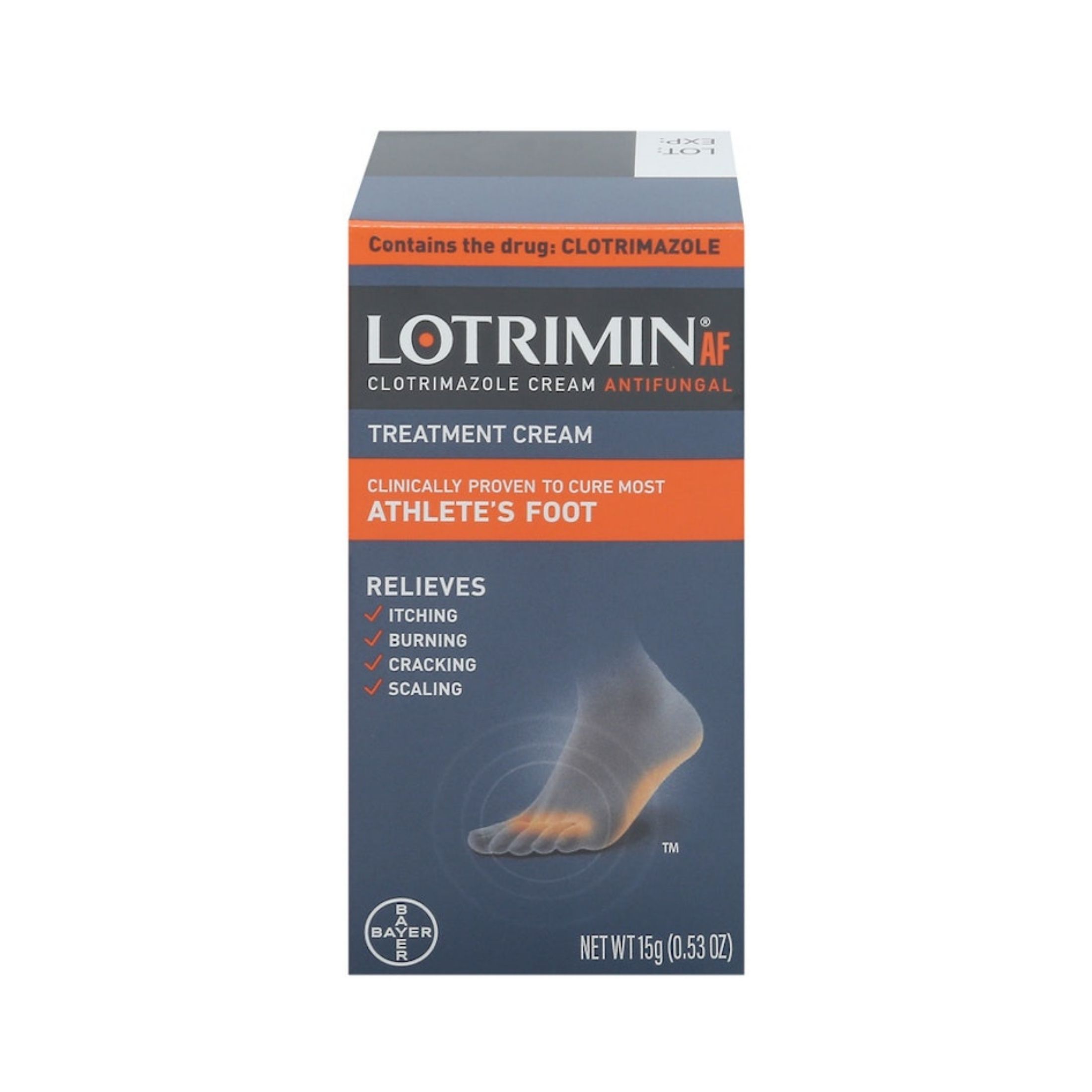Lotrimin Treatment Cream, Antifungal, Athlete's Foot 0.53 Oz