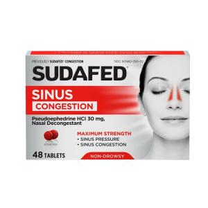 Sudafed Sinus Congestion Maximum Strength Nasal Decongestant Tablets