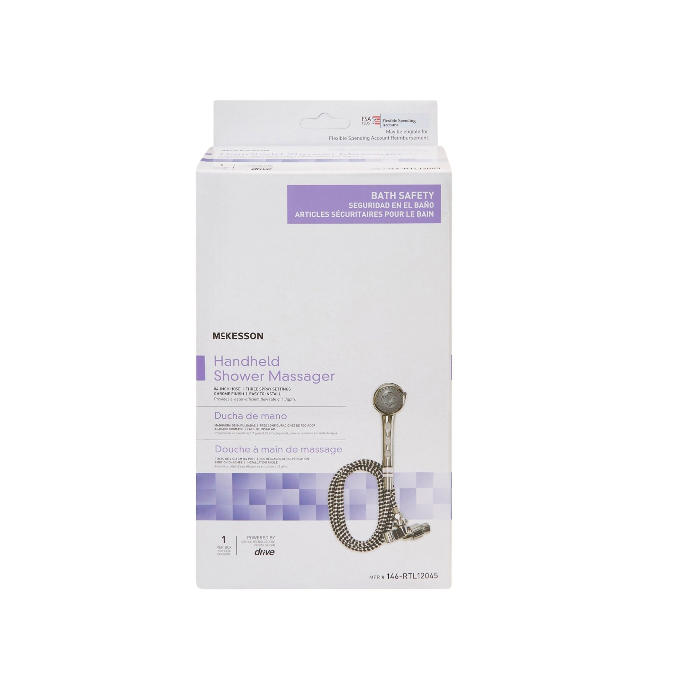 McKesson Handheld Shower 84 Inch Hose Chrome Finish
