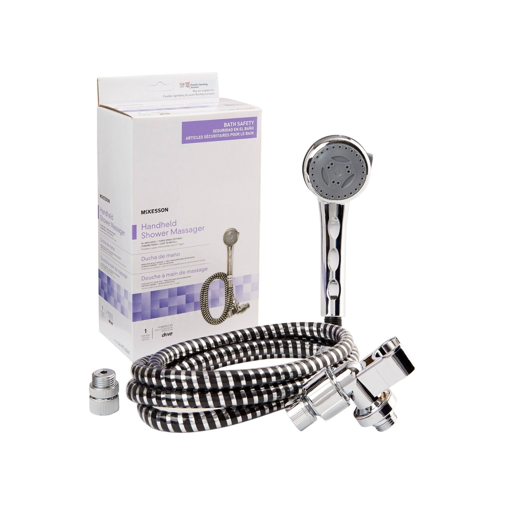 McKesson Handheld Shower 84 Inch Hose Chrome Finish