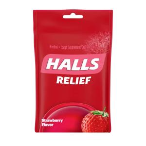 Halls Cough Drops, Strawberry Flavor