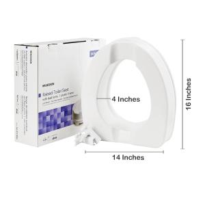 McKesson White Plastic Raised Toilet Seat