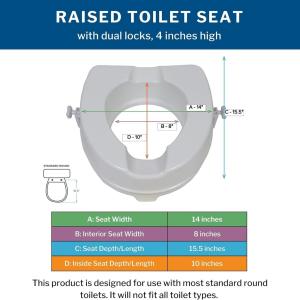 McKesson White Plastic Raised Toilet Seat