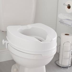 McKesson White Plastic Raised Toilet Seat