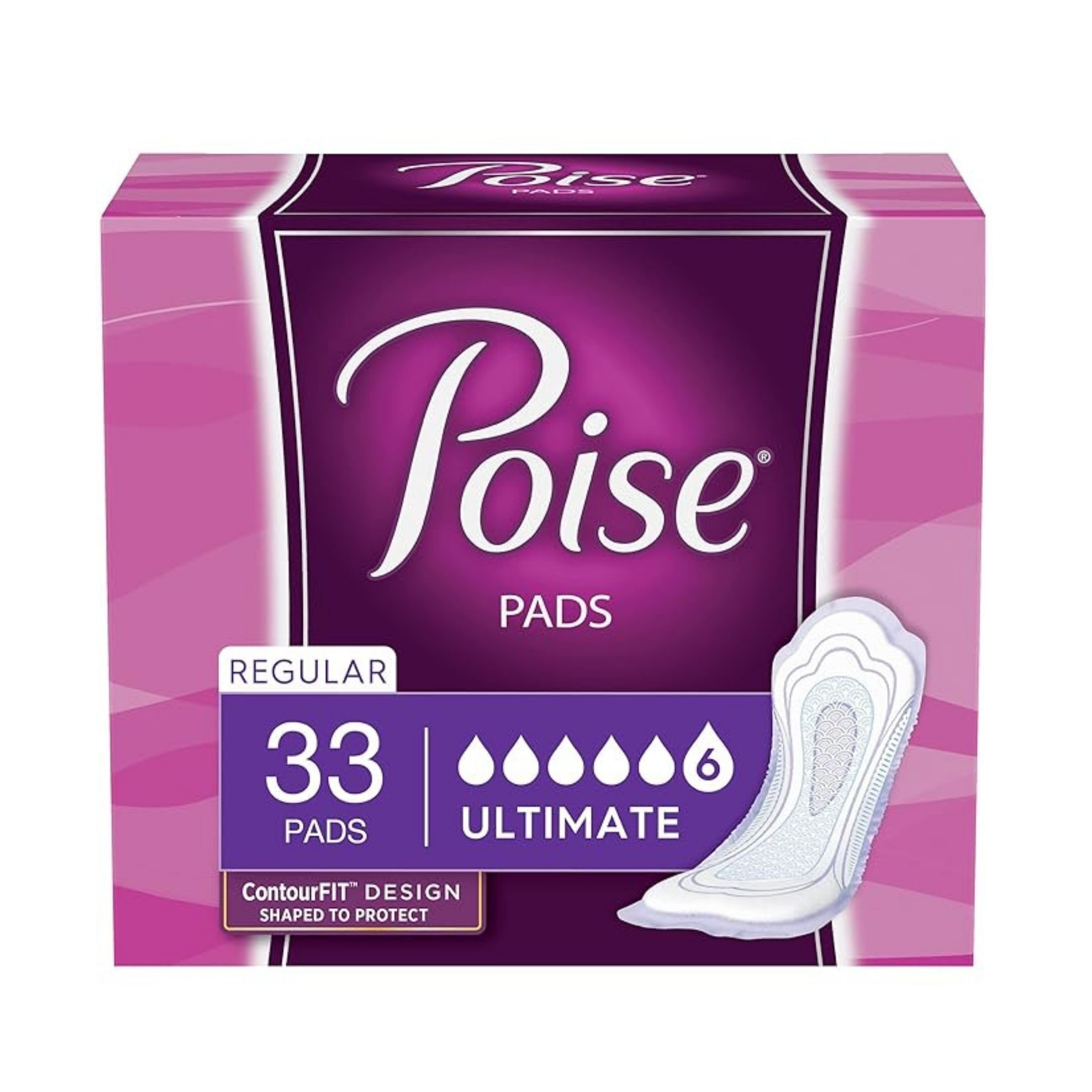 Poise Regular Length Ultimate Absorbency Incontinence Pads