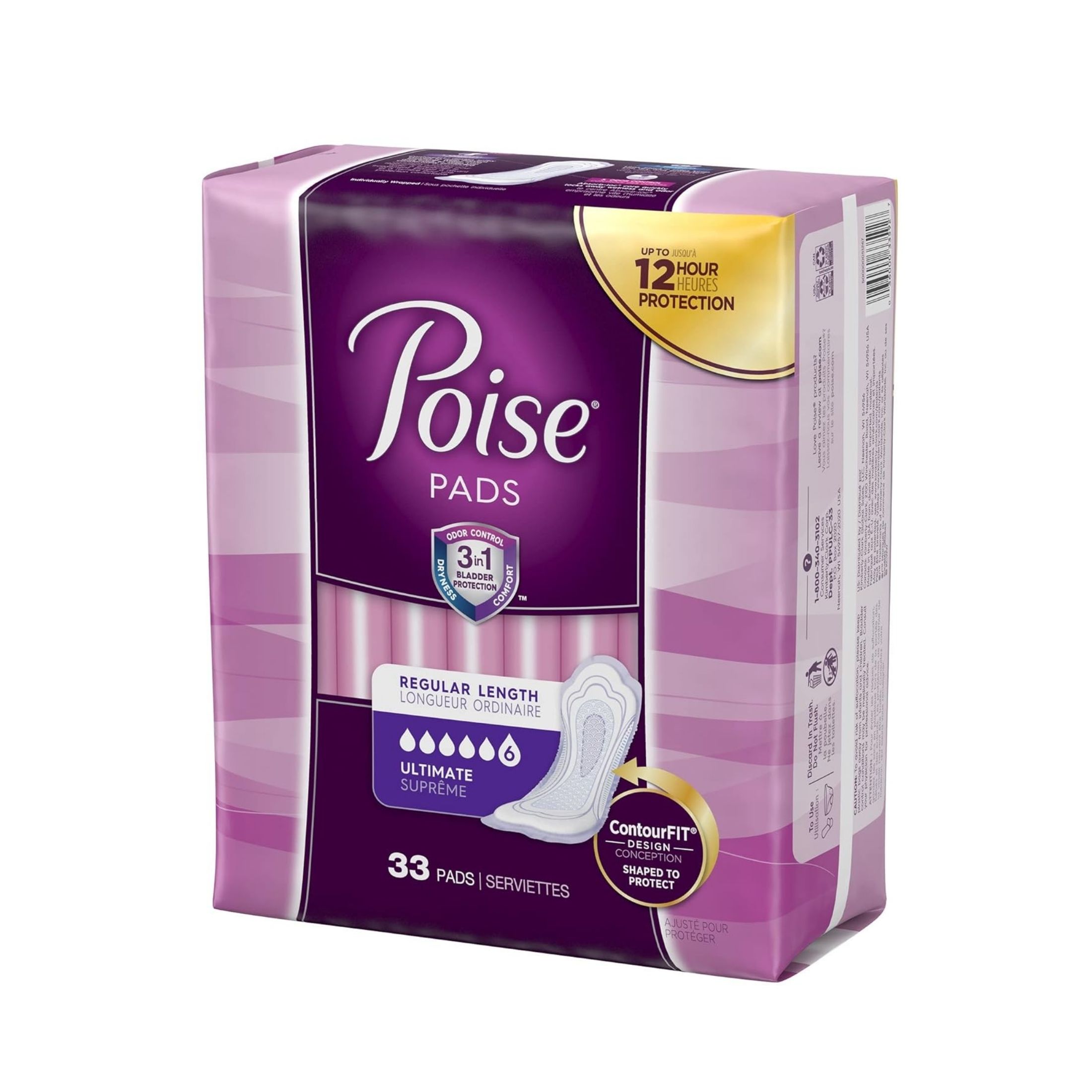 Poise Regular Length Ultimate Absorbency Incontinence Pads