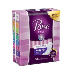 Poise Regular Length Ultimate Absorbency Incontinence Pads