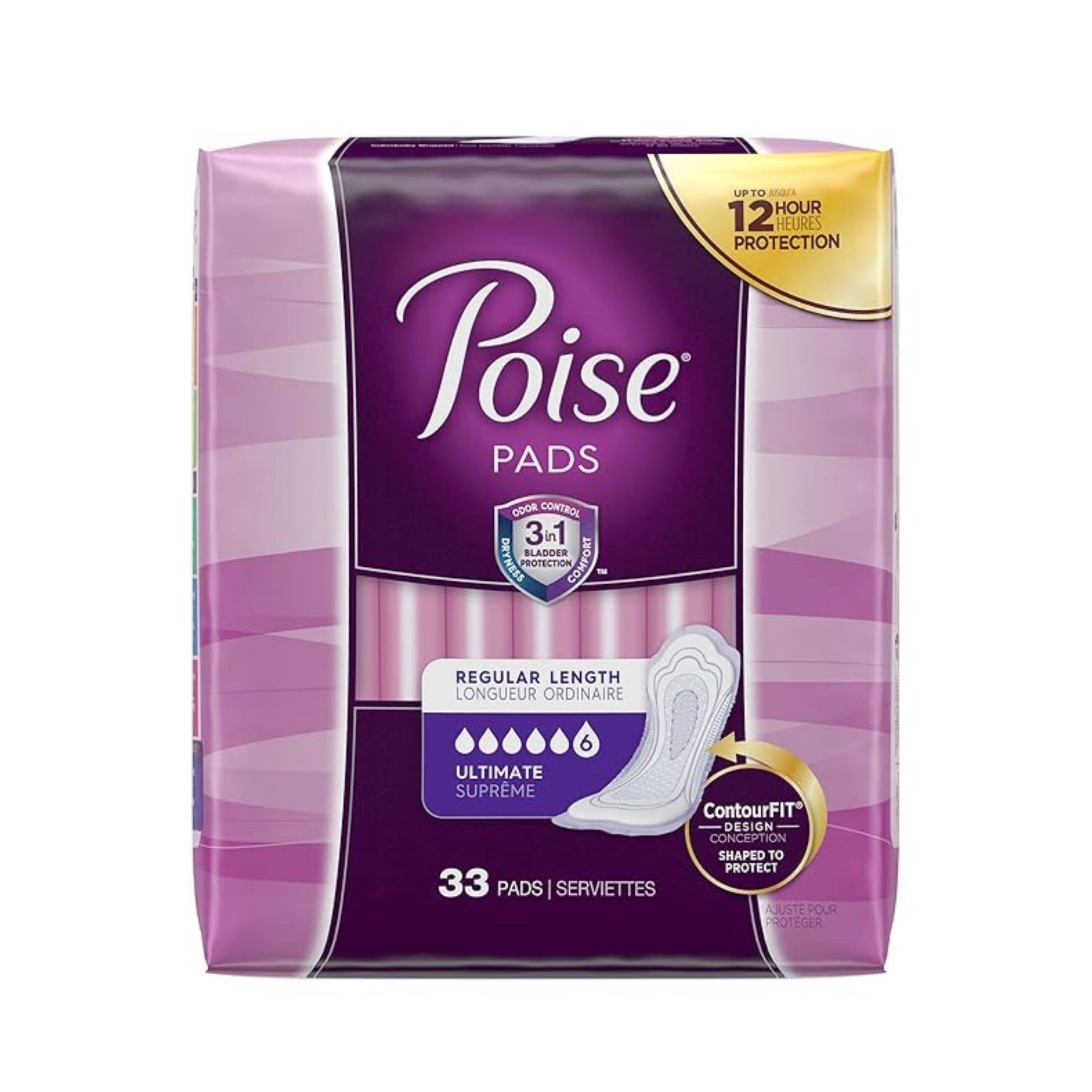 Poise Regular Length Ultimate Absorbency Incontinence Pads