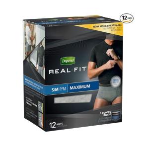 Depend Real Fit For Men Maximum Absorbency Briefs S/M