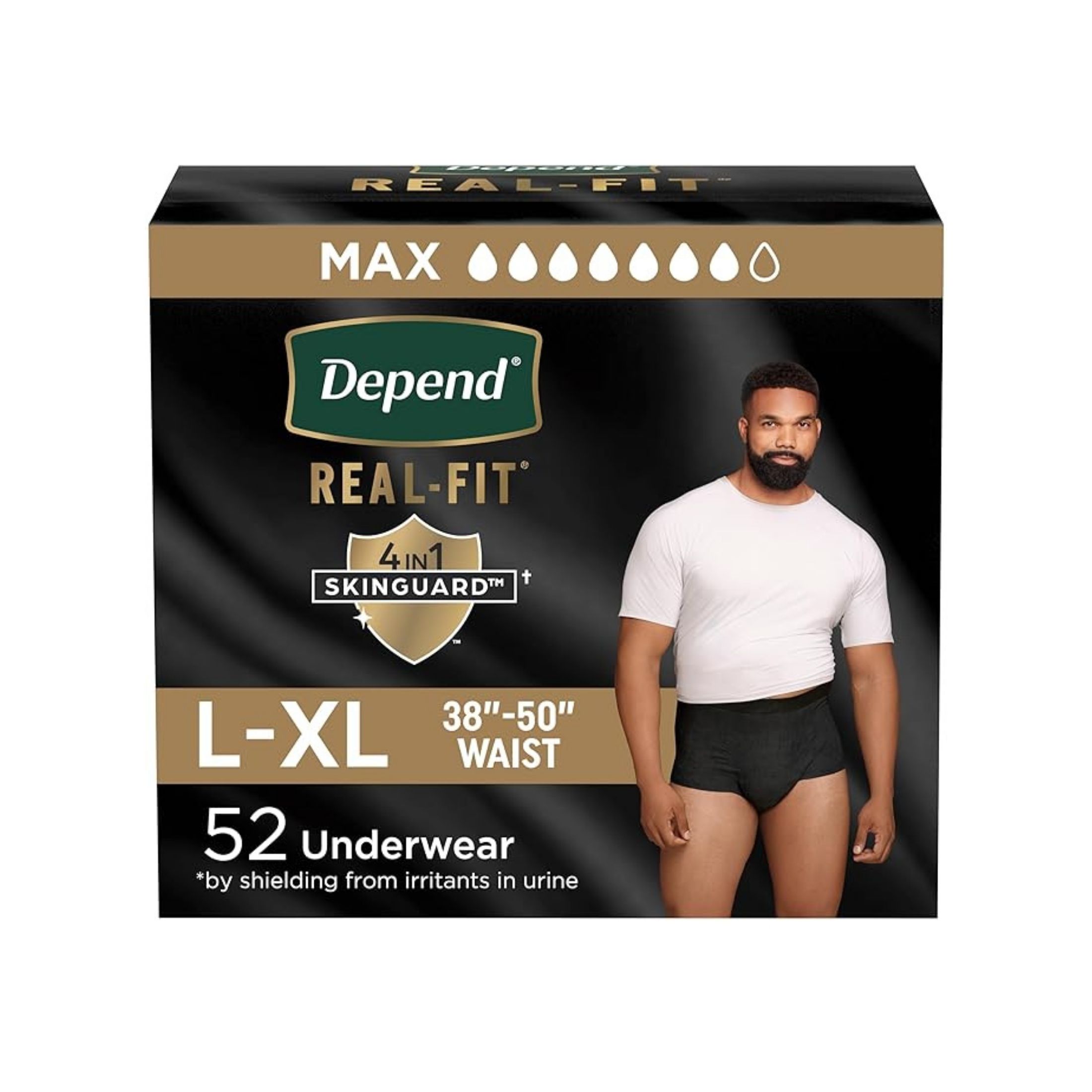 Depend Real Fit For Men Maximum Absorbency Briefs L/XL