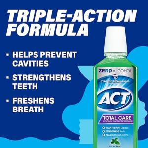 Act Total Care Fresh Mint Anticavity Fluoride Mouthwash 18 Fl Oz