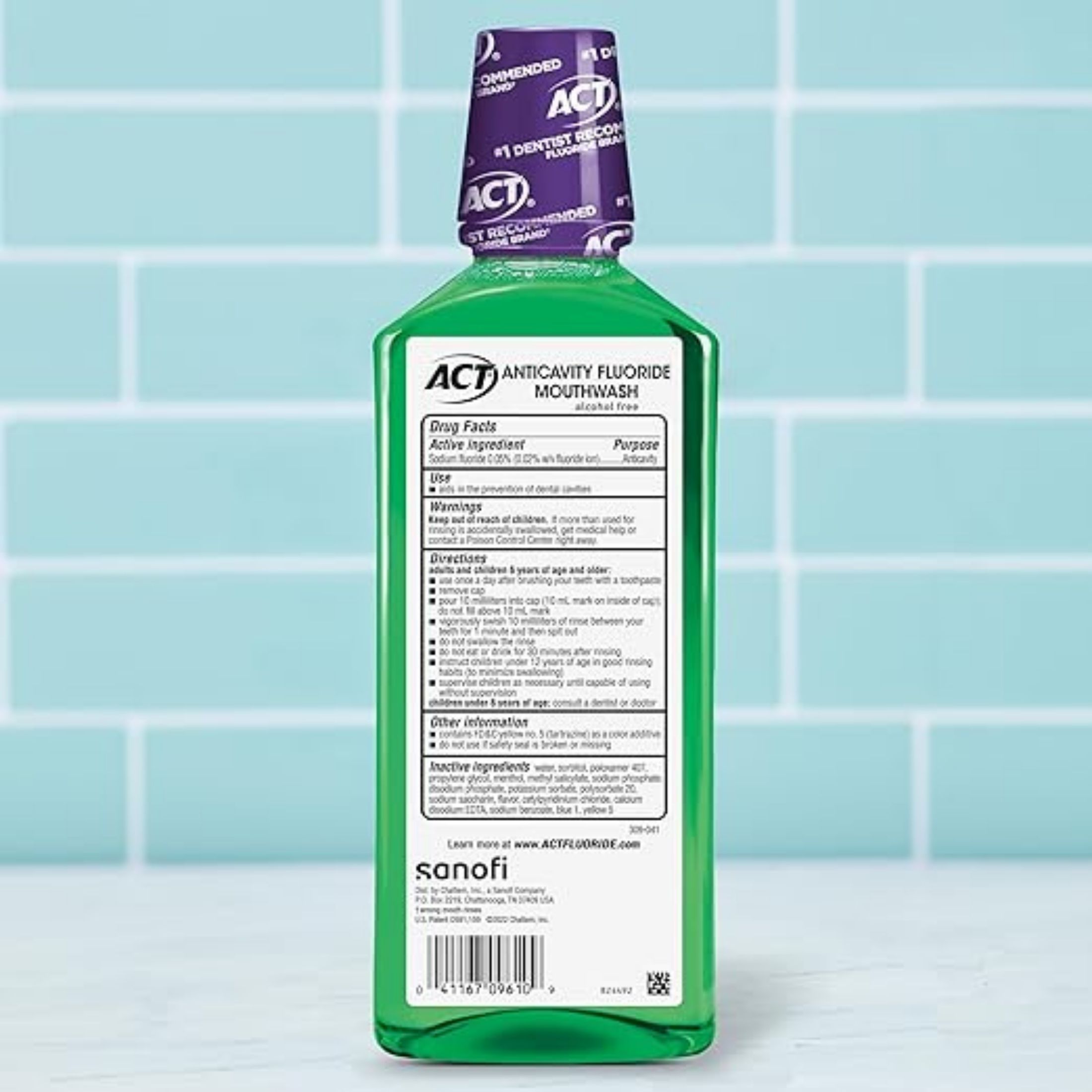 Act Total Care Fresh Mint Anticavity Fluoride Mouthwash 18 Fl Oz