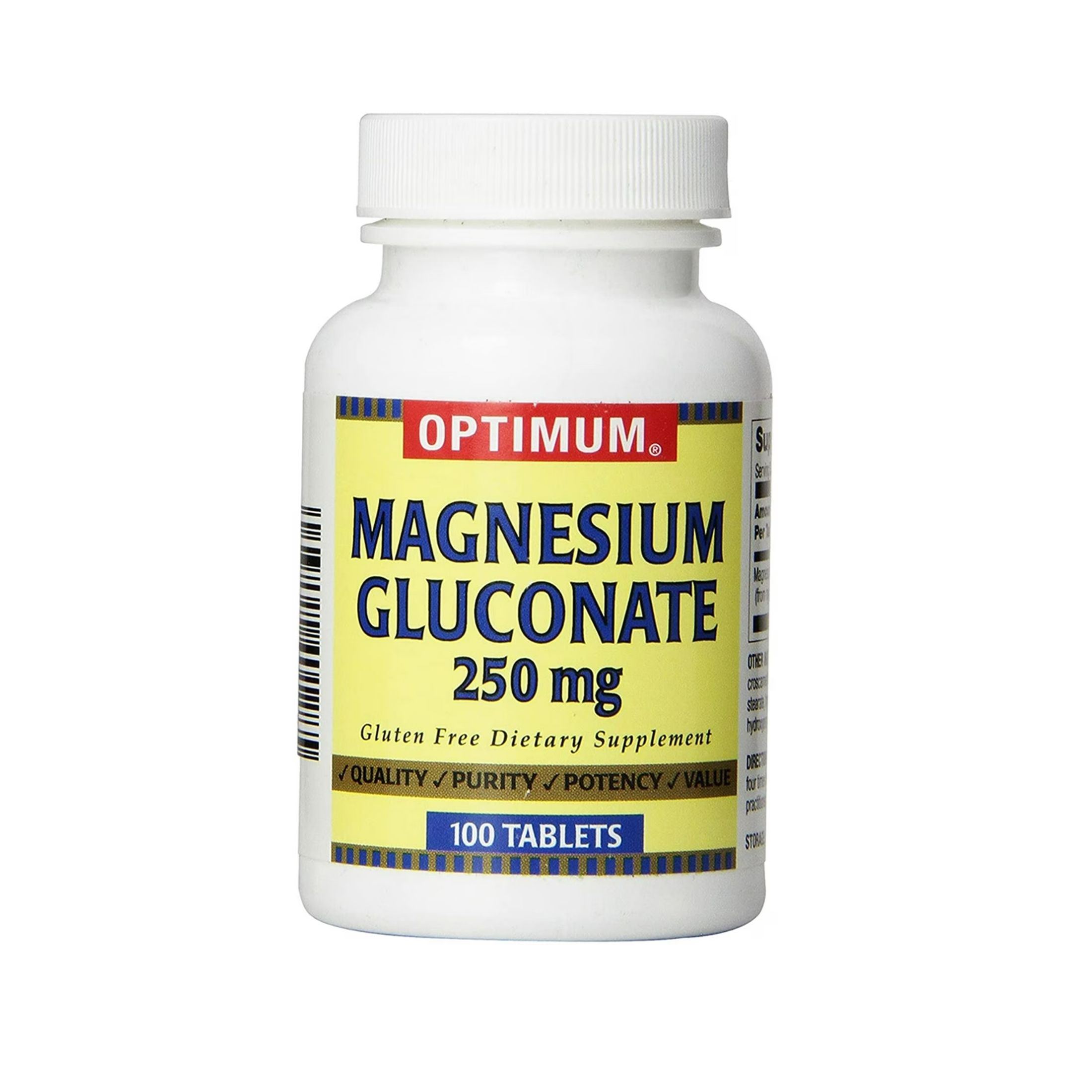 Optimum Magnesium Gluconate 250 Mg - 100 Tablets