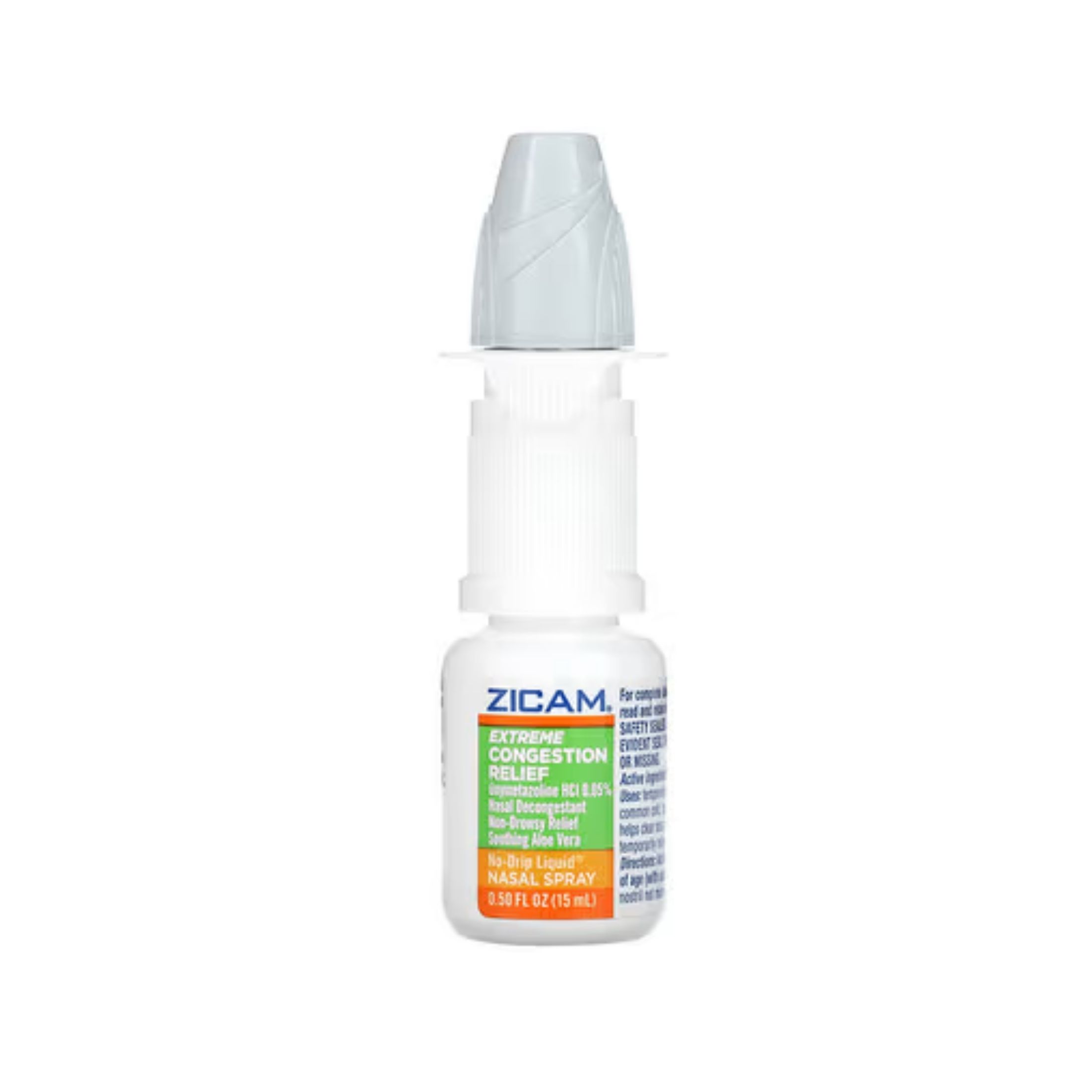 Zicam Extreme Congestion Relief, No Drip Liquid Nasal Spray, Soothing Aloe Vera, 0.5 Fl Oz (15 Ml)
