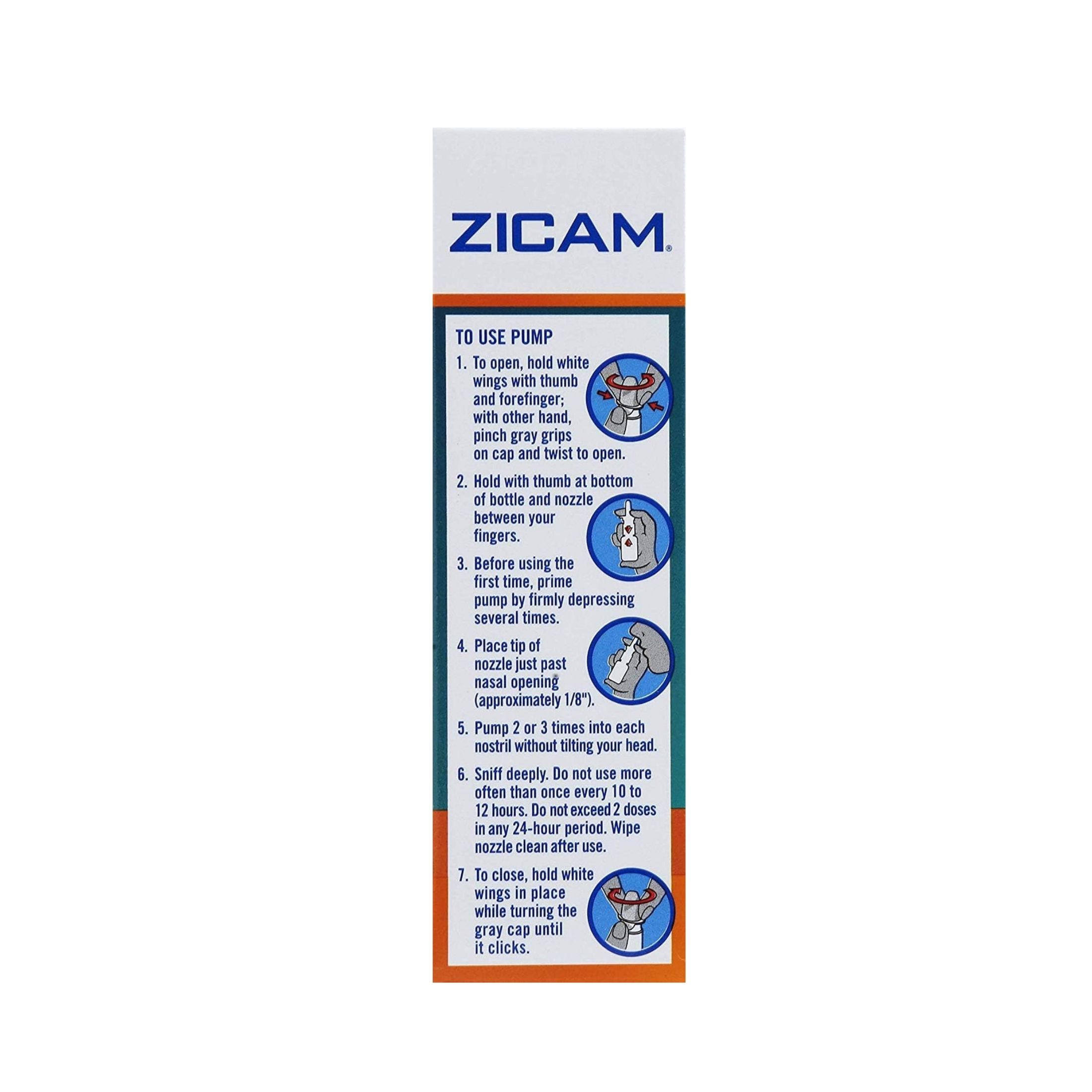 Zicam Nasal Spray, Intense Sinus Relief, No Drip Liquid, Cooling Menthol & Eucalyptus 0.5 Fl Oz