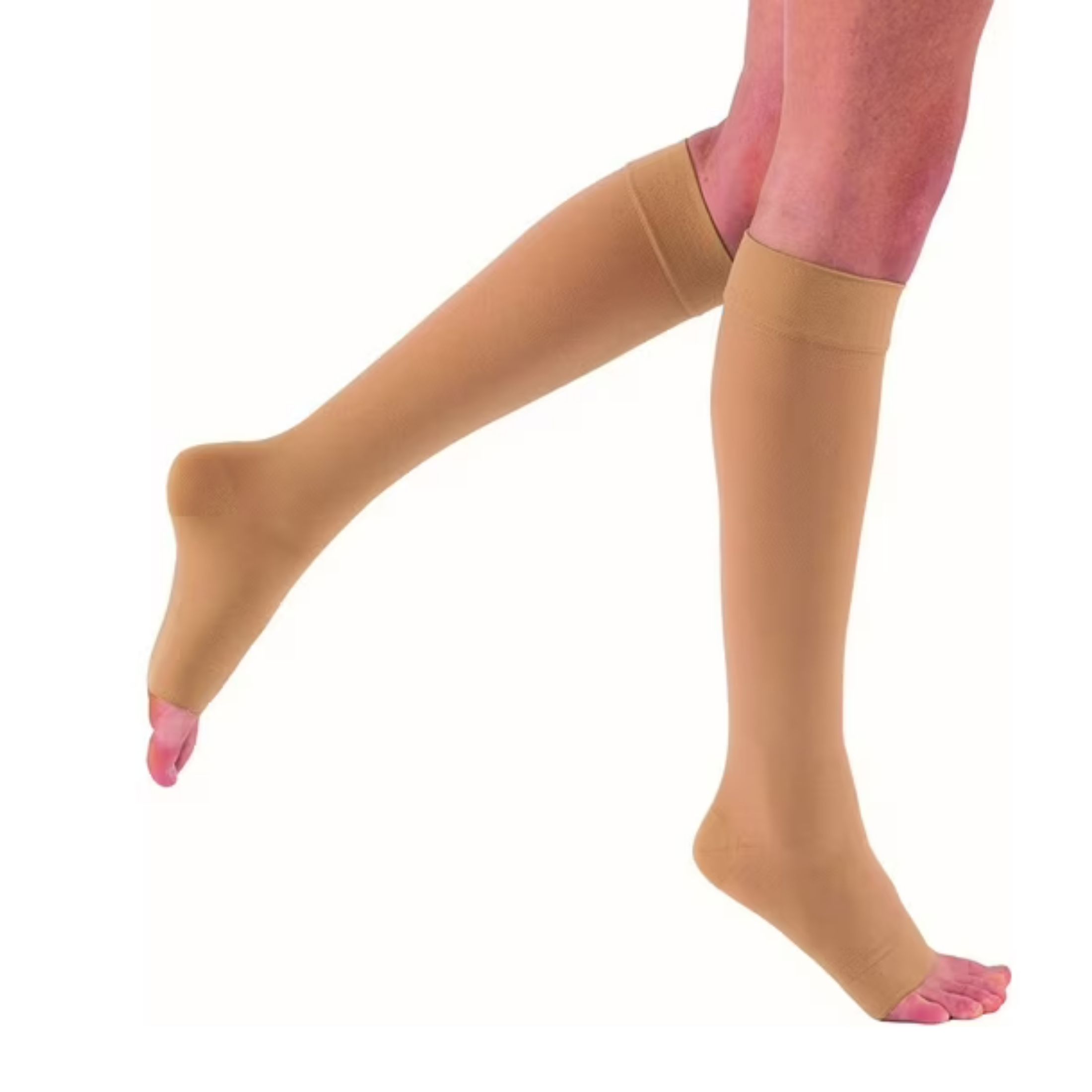 Jobst 114637 Relief 30-40 Knee High Open Toe Beige Compression Stockings, Large