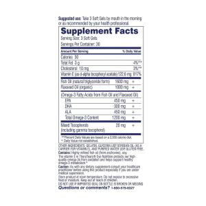 Thera Tears Omega 3 Supplement For Eye Nutrition 1200mg Capsules