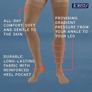 Jobst JOB114620 Relief 20-30 Knee High Close Toe Beige Compression Stockings Beige, Small