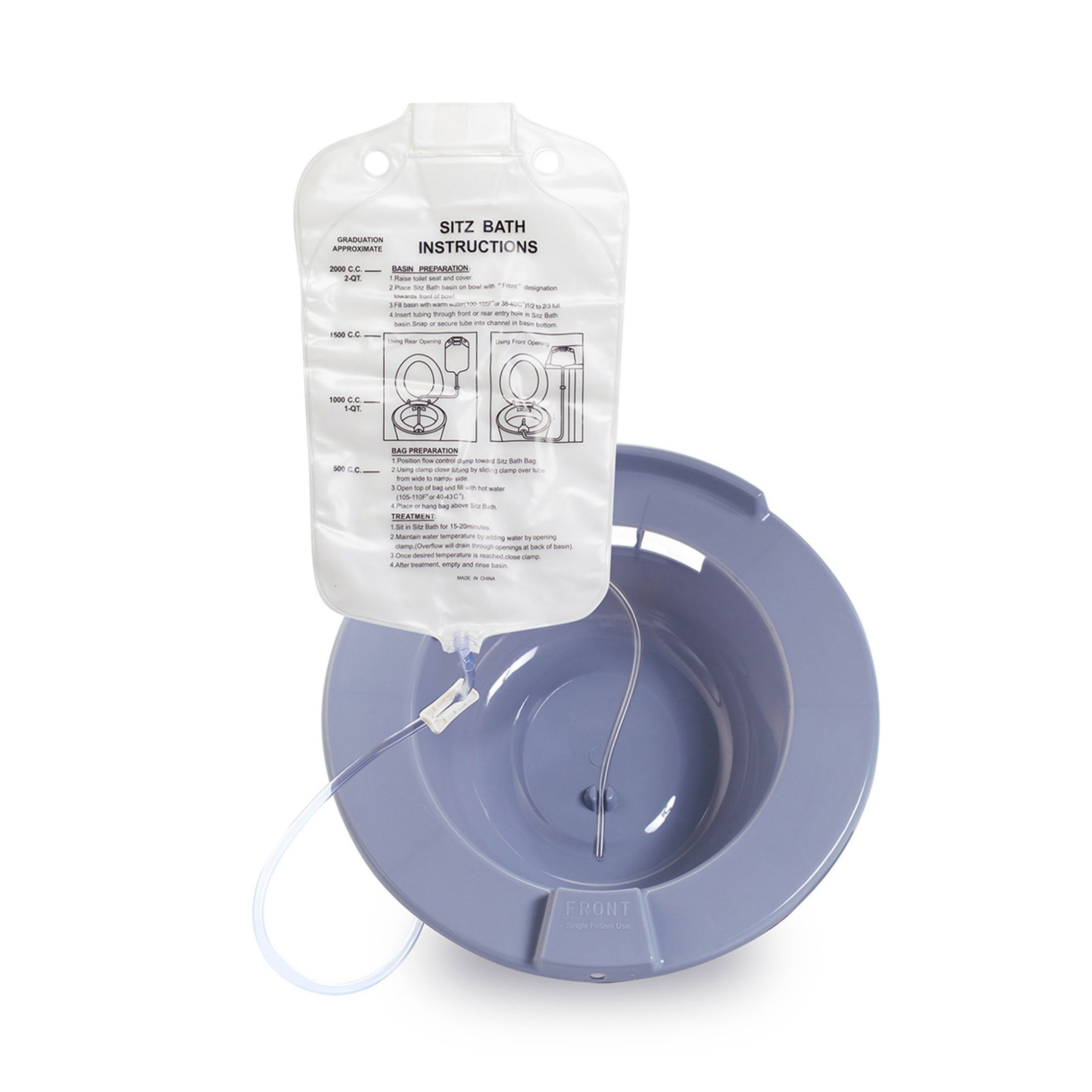 McKesson Sitz Bath Round Gray Plastic, 1/ EA