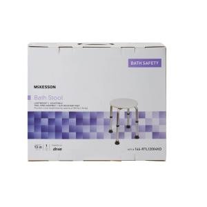 McKesson Shower Stool, 13 Inch Seat Width, 300 Lbs. Weight Capacity, White
