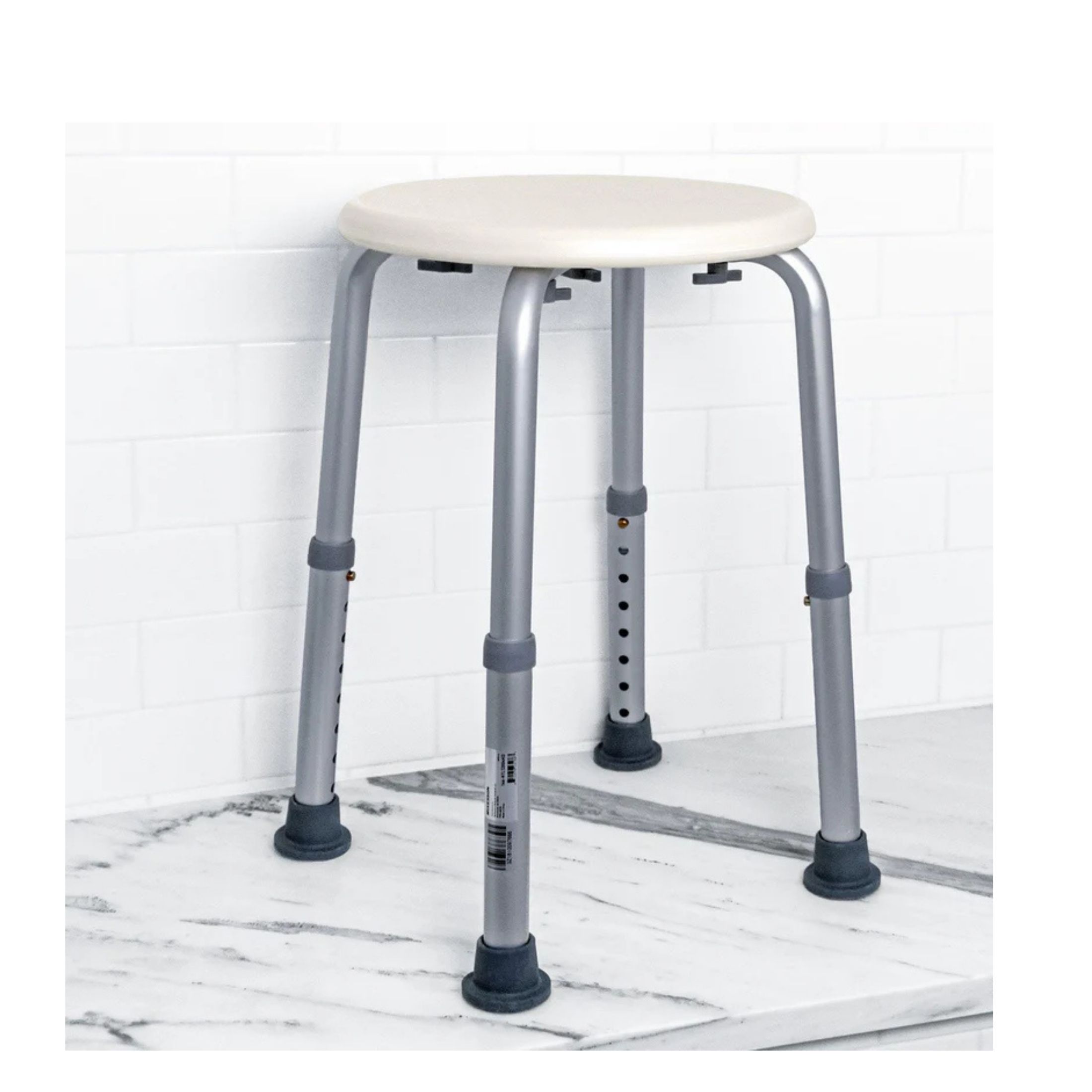 McKesson Shower Stool, 13 Inch Seat Width, 300 Lbs. Weight Capacity, White