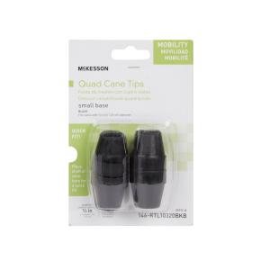 McKesson Quad Cane Tips, Small Base 1/2" - Set Of 4