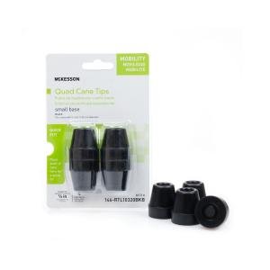 McKesson Quad Cane Tips, Small Base 1/2" - Set Of 4