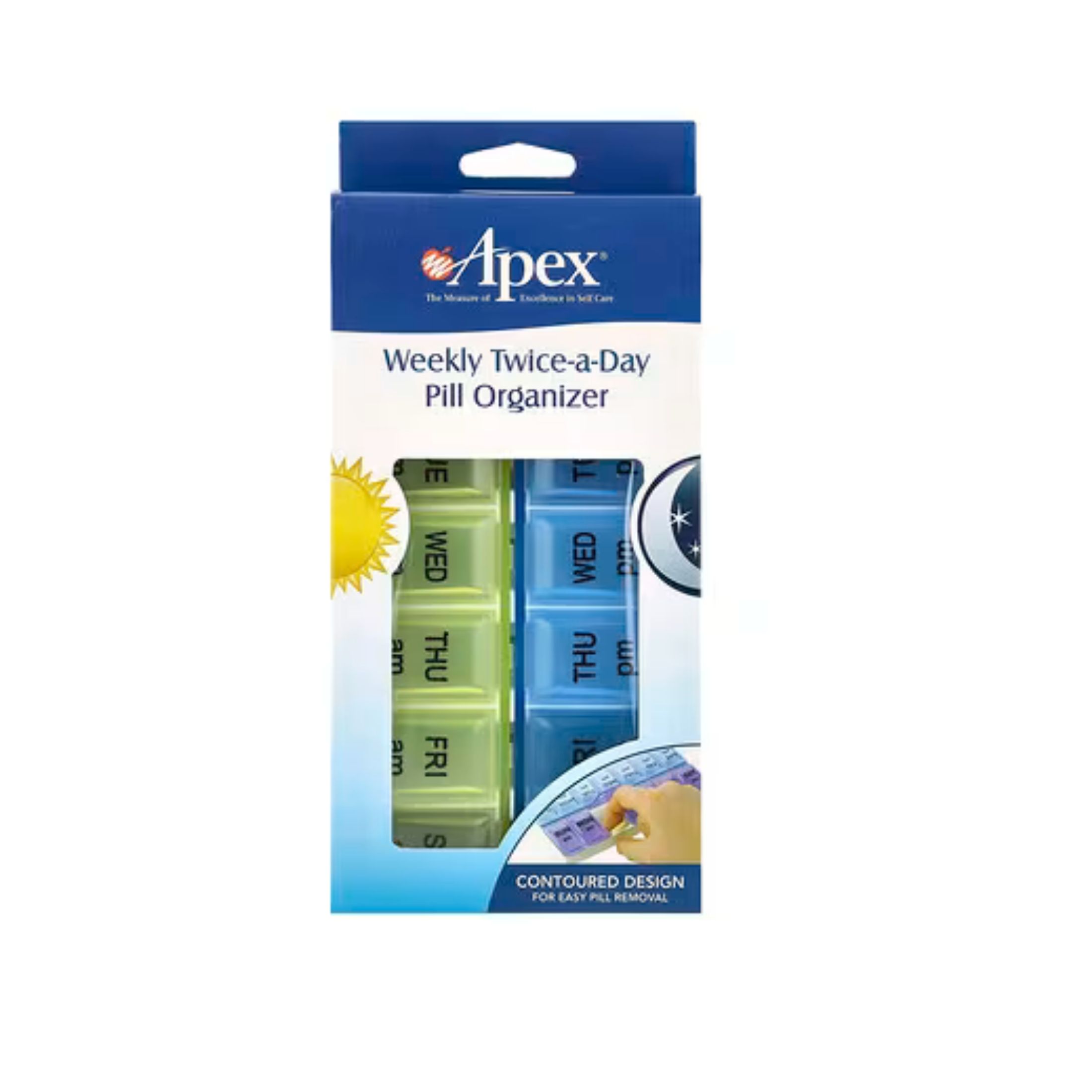 Apex Pill Organizer, Weekly, Twice A Day