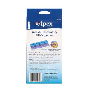 Apex Pill Organizer, Weekly, Twice A Day