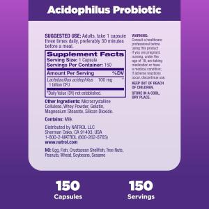 Natrol Acidophilus Probiotic - 100 Mg - 150 Capsules