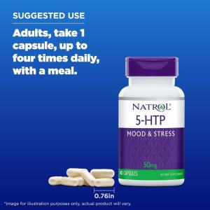 Natrol 5-HTP, Mood & Stress, 50 Mg, 45 Capsules