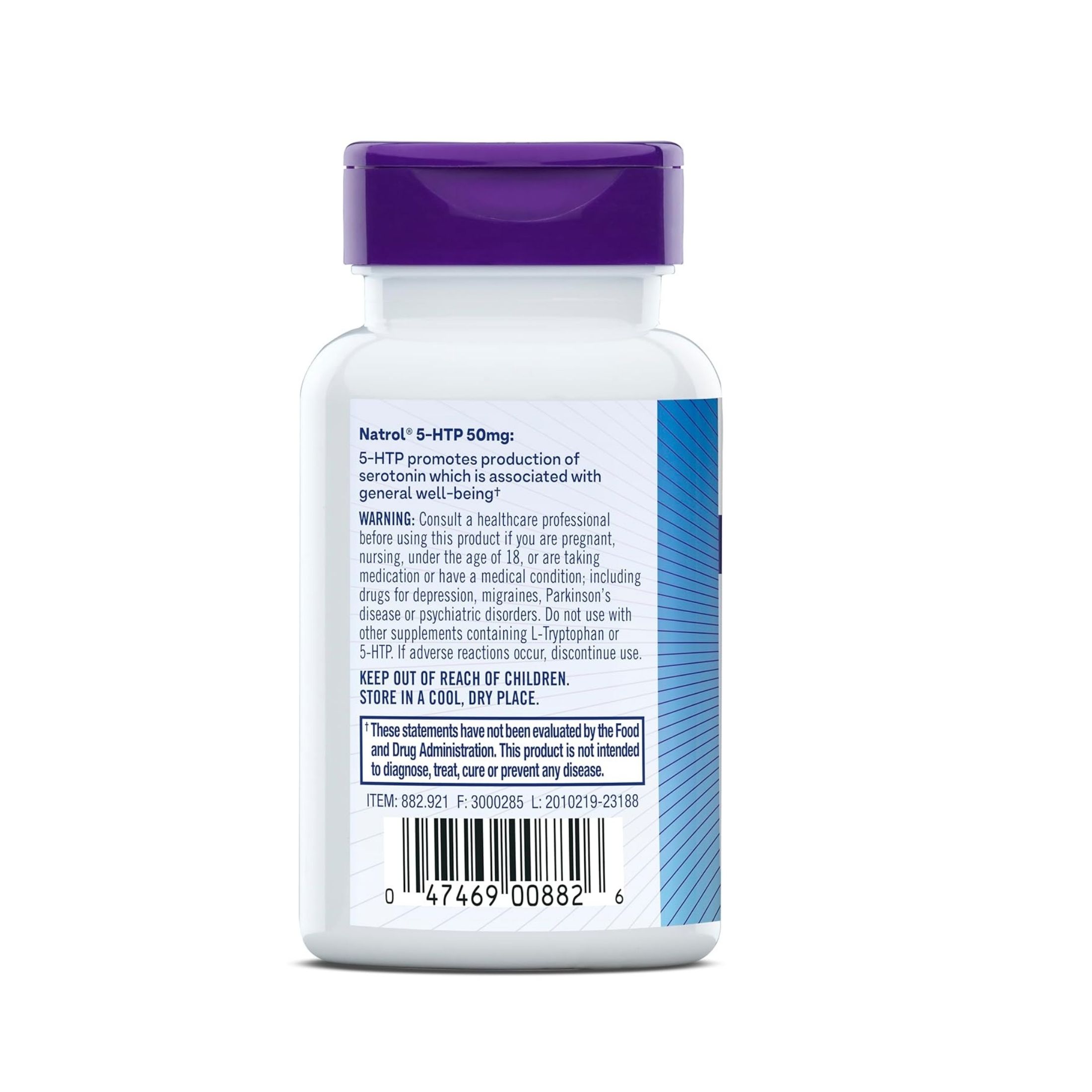 Natrol 5-HTP, Mood & Stress, 50 Mg, 45 Capsules