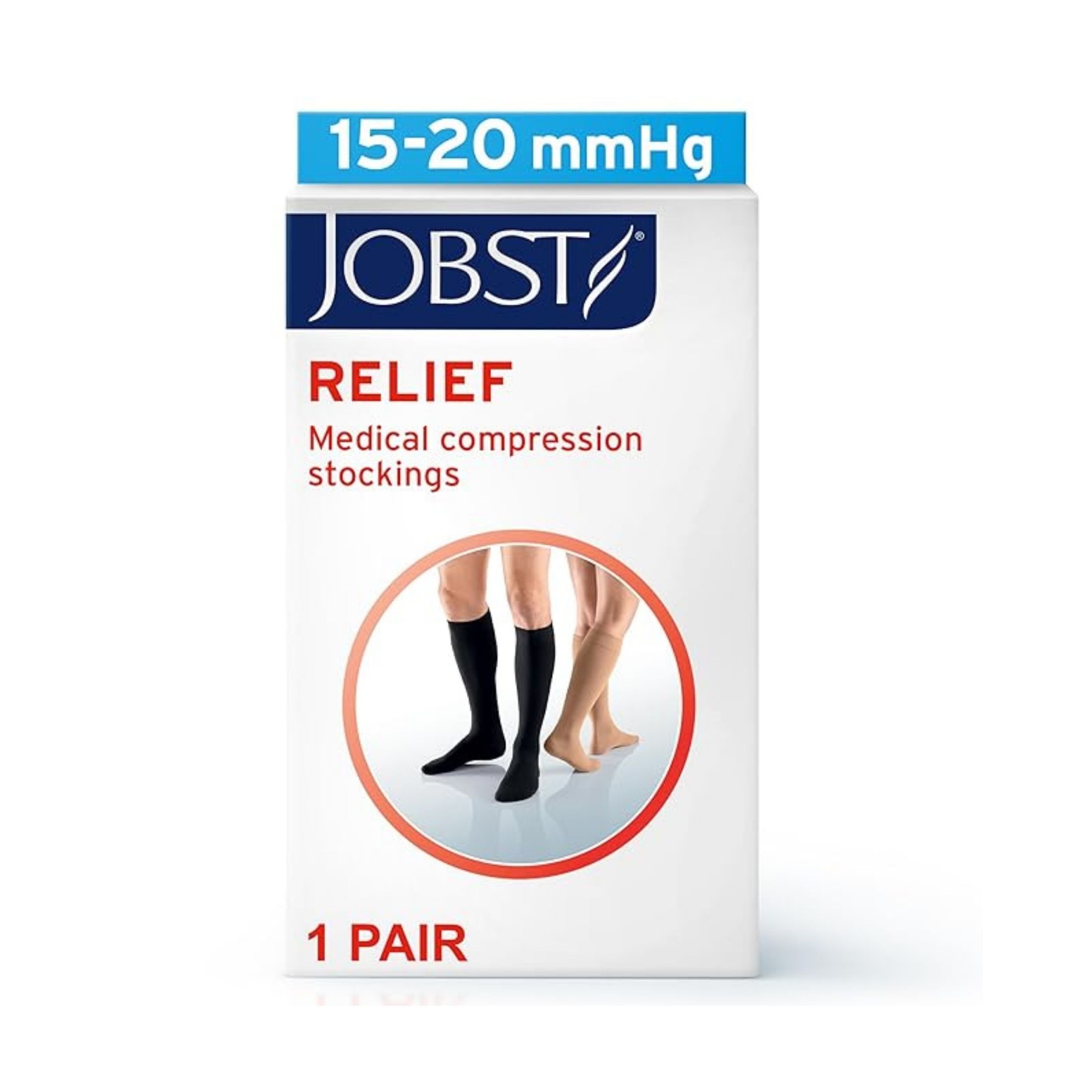 Jobst Knee High Stockings 15-20 mmHg Medium Silky Beige