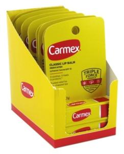 Carmex Classic Medicated Lip Balm Stick, Original, SPF 15, 0.15 Oz