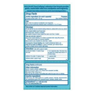 Dulcolax Stool Softener, Gradual Relief, 100 Mg, Liquid Gels