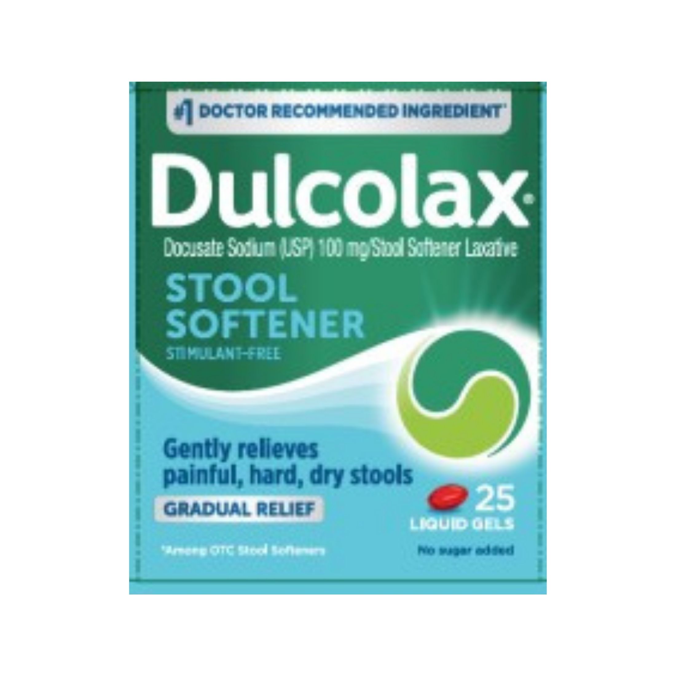 Dulcolax Stool Softener, Gradual Relief, 100 Mg, Liquid Gels