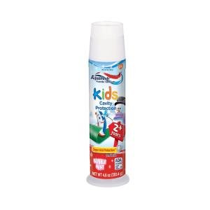 Aquafresh Kids Cavity Protection Fluoride Toothpaste Pump, Bubble Mint, 4.6 Oz