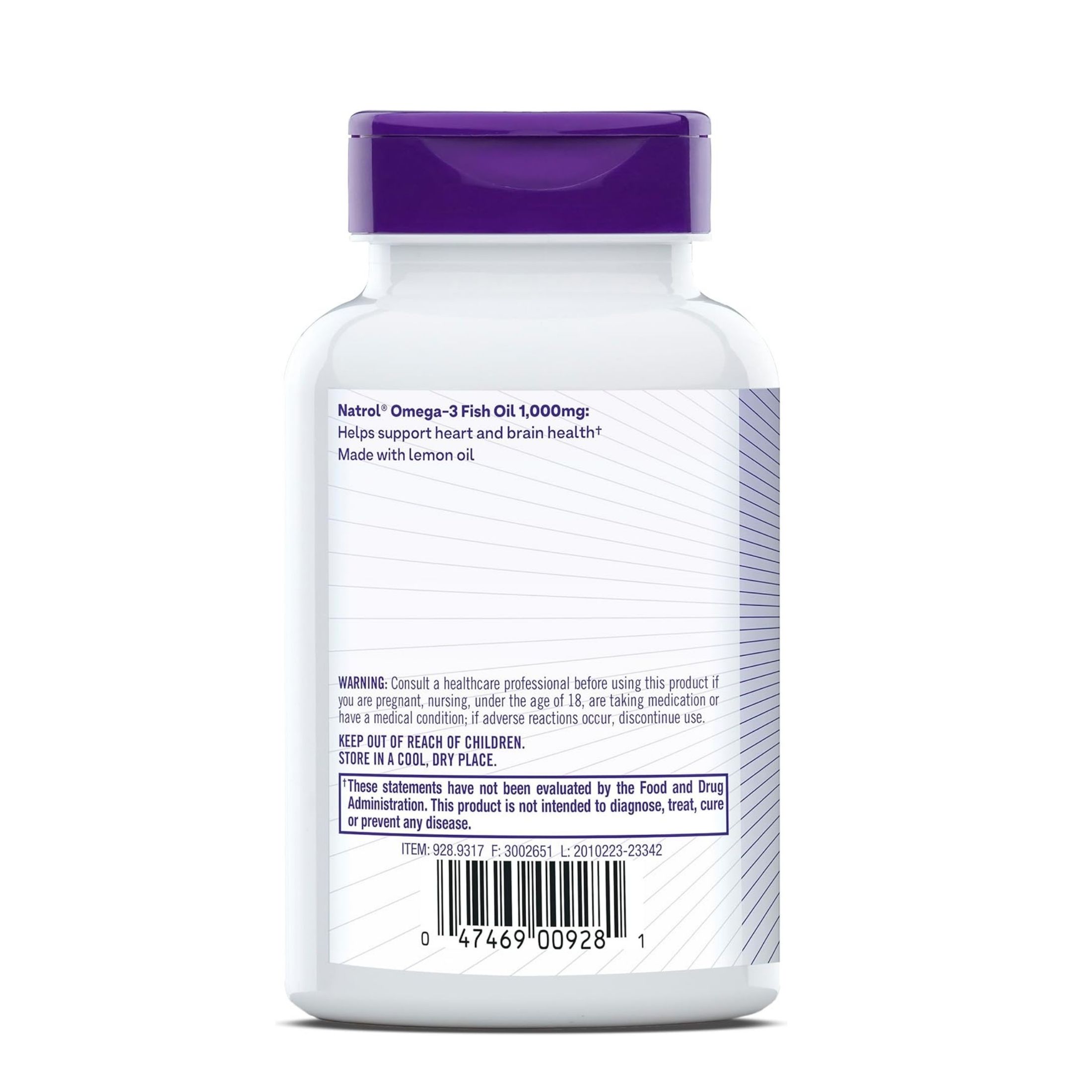 Natrol Omega-3 Fish Oil 1000 Mg, Lemon Flavor, 90 Softgels