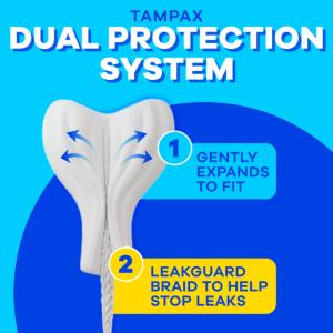 Tampax Pearl Tampons Super Absorbency With Bpa Free Plastic Applicator And Leak Guard Braid, Unscented