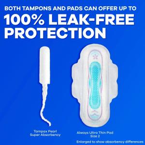Tampax Pearl Plastic Super Plus Absorbency Unscented Tampons