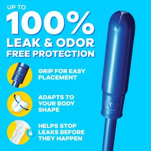 Tampax Pearl Plastic Super Plus Absorbency Unscented Tampons