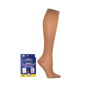 Dr. Scholl's Women's Sheer Graduated Compr Knee High M Beige - 1 Pr