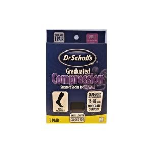 Dr. Scholl's Microfiber Moderate Support Socks Women S Black - 1 Pr