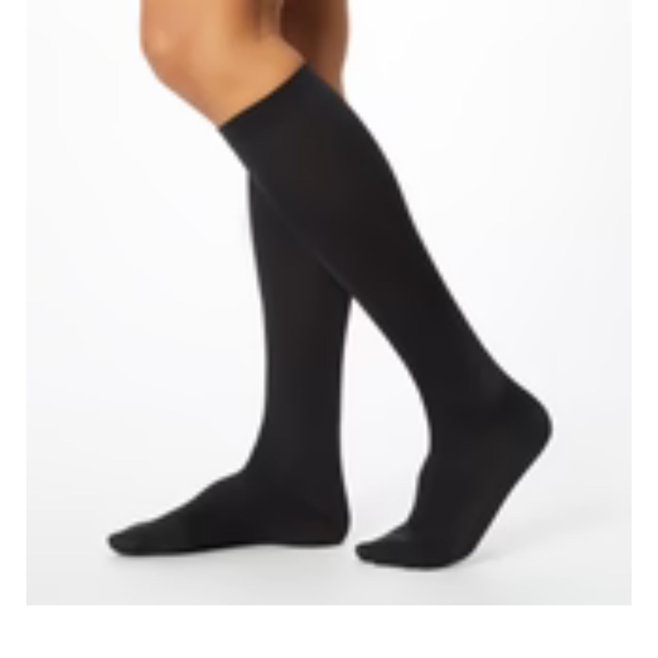 Dr. Scholl's Microfiber Moderate Support Socks Women M Black - 1 Pr