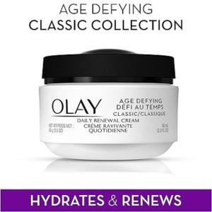 Olay Age Defying Classic Daily Renewal Cream, Face Moisturizer, 2.0 Fl Oz