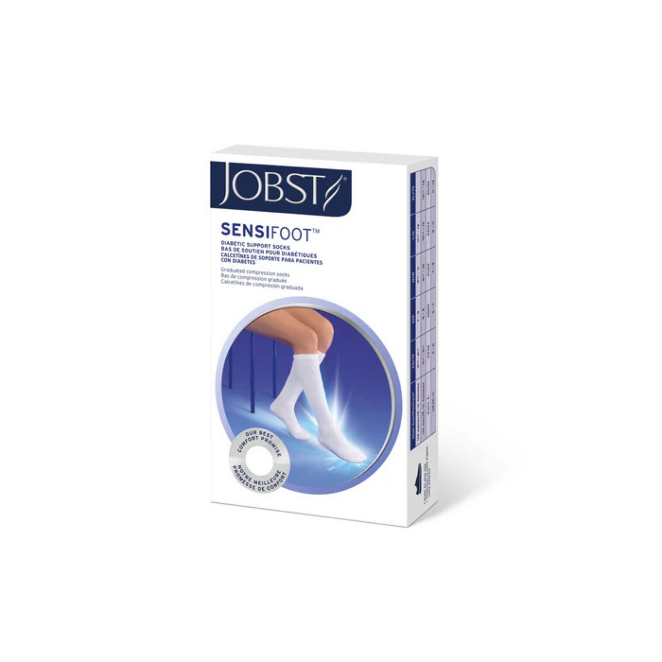 Jobst Womens Casual Sock 8-15 mmHg White Shoe Size 7-9 1 Pr