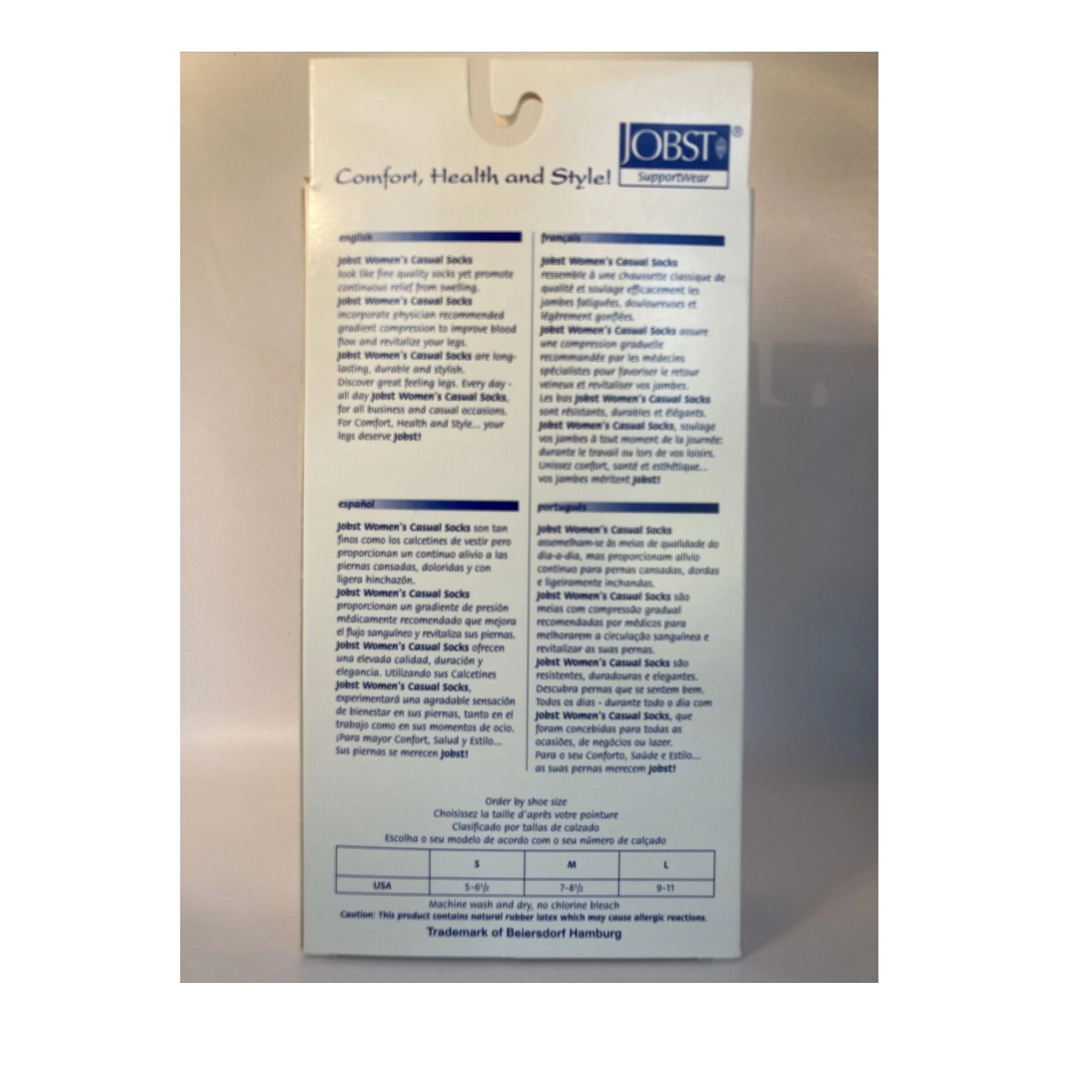 Jobst Women Casual Sock 9.5-11 White 1X2 Each By Bsn - Inc