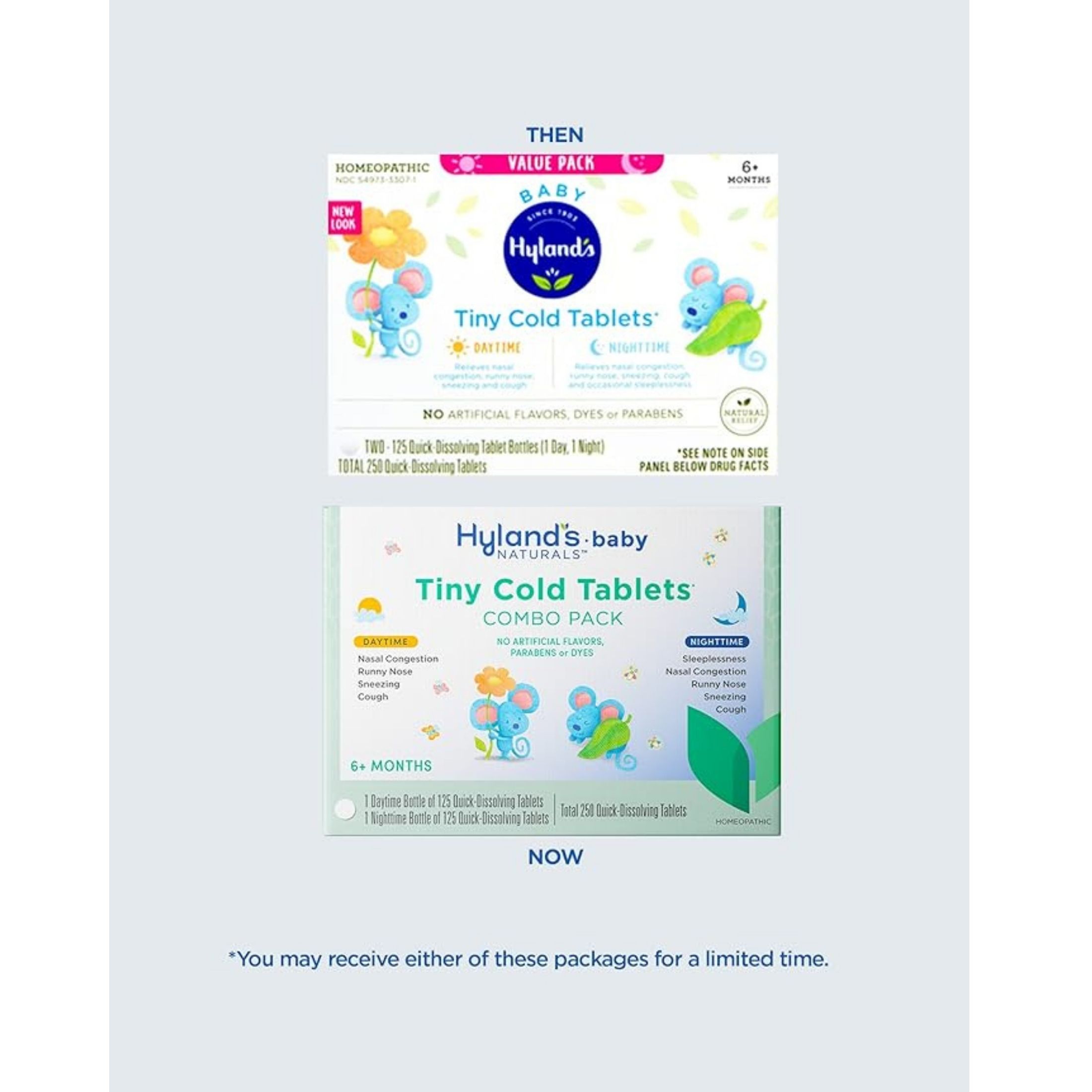 Hyland's Baby, Tiny Cold Tablets, Daytime, 6+ Months, 125 Quick-Dissolving Tablets
